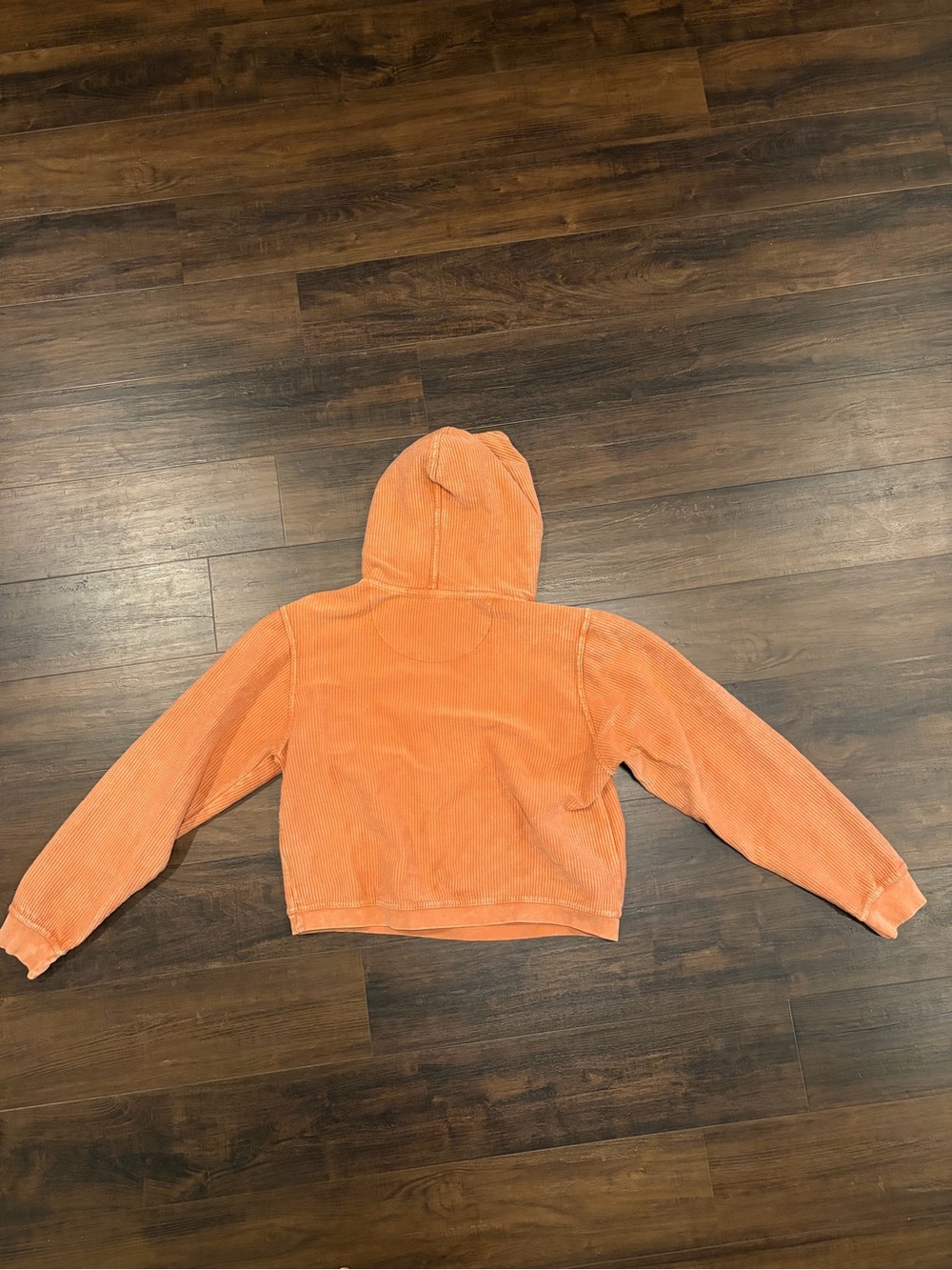 Texas Longhorns Cropped Hoodie Orange Ribbed Sweatshirt College Small - Picture 2 of 5